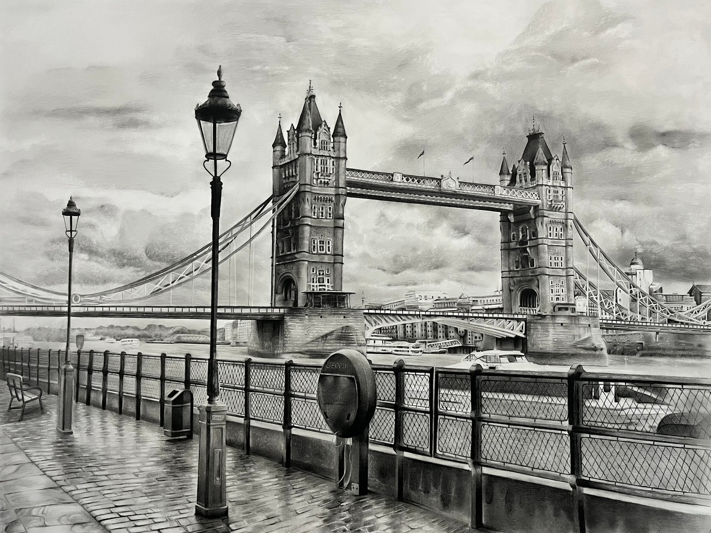 "London Tower Bridge" Original Artwork