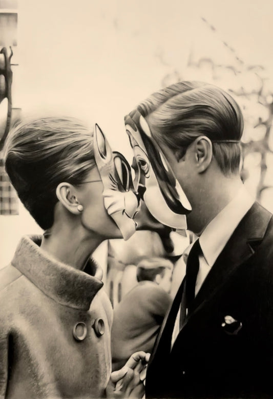 "Masked Love" Breakfast at Tiffany's Original Artwork