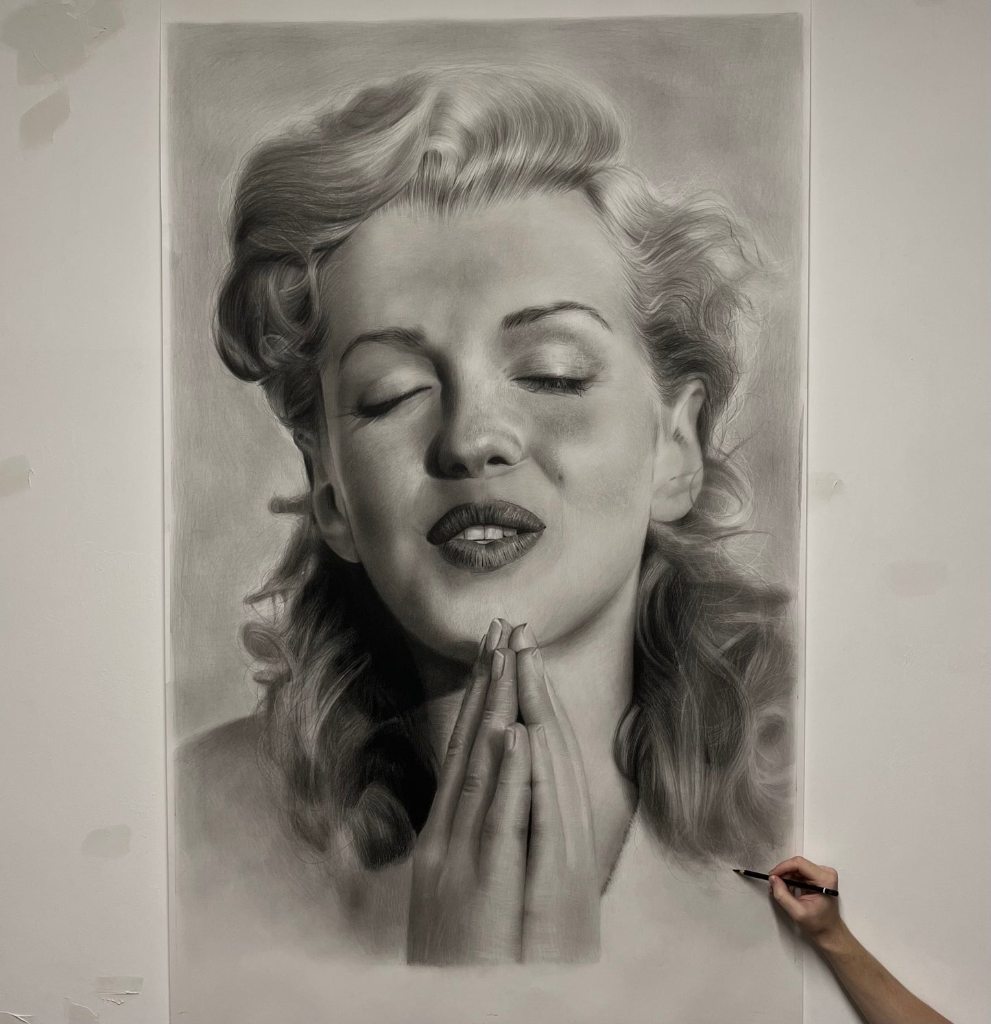 "Marilyn Monroe Praying" Original Artwork