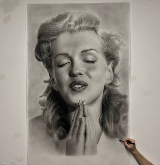 "Marilyn Monroe Praying" Original Artwork