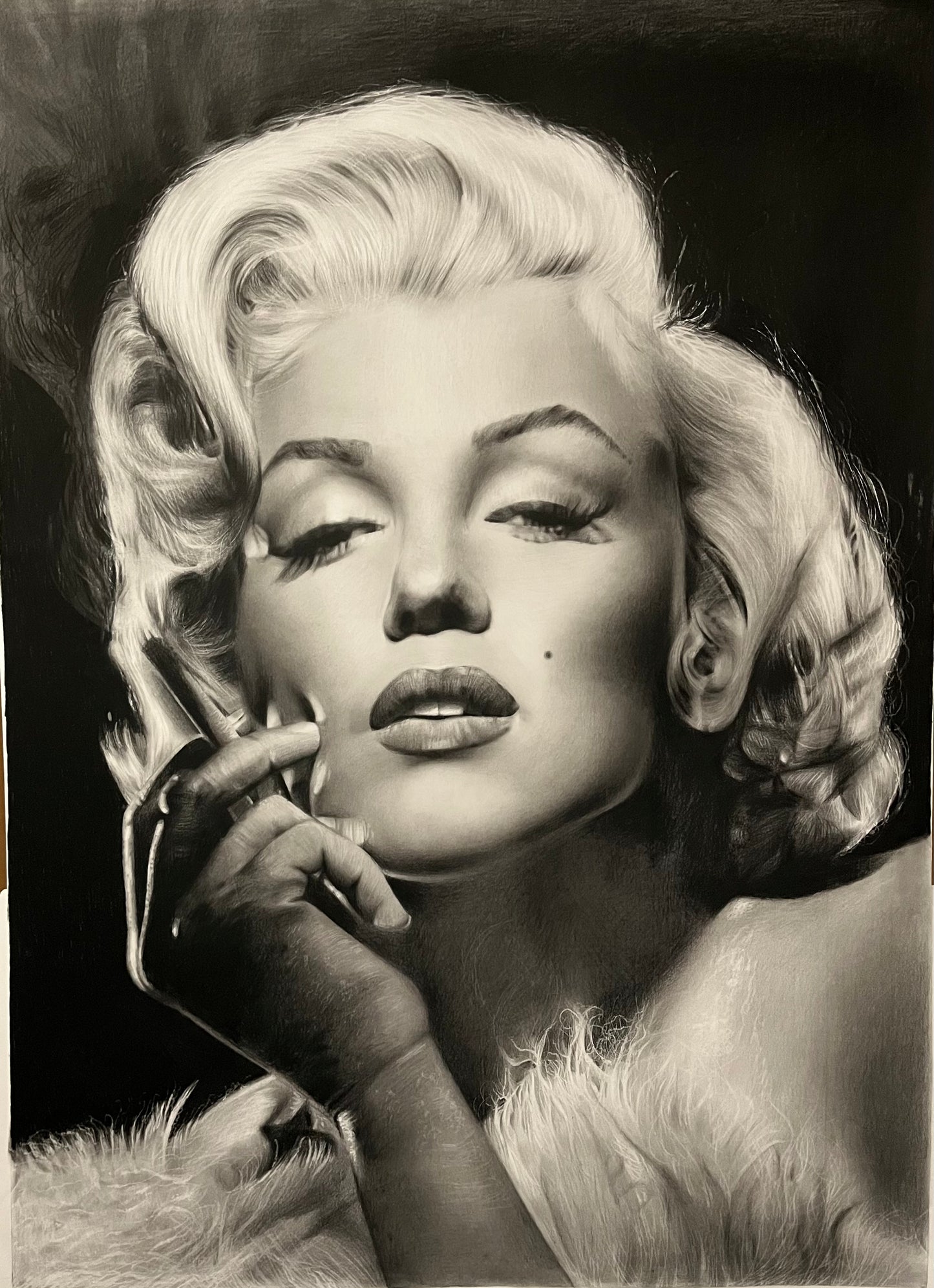 "Marilyn Monroe Smoking" Original Artwork