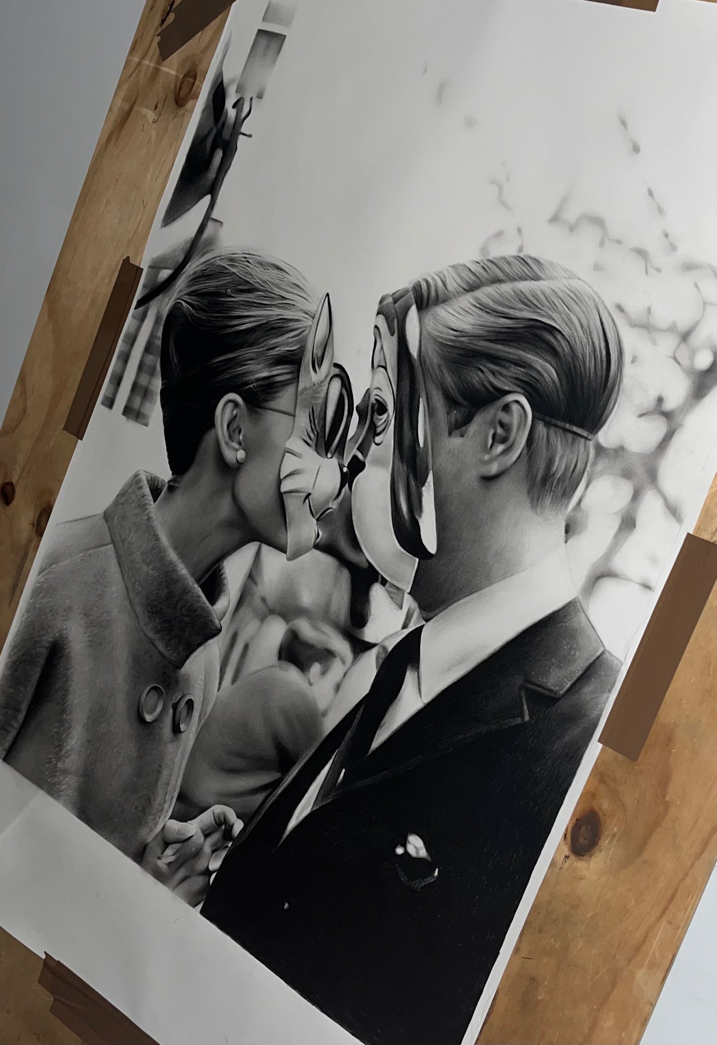 "Masked Love" Breakfast at Tiffany's Original Artwork