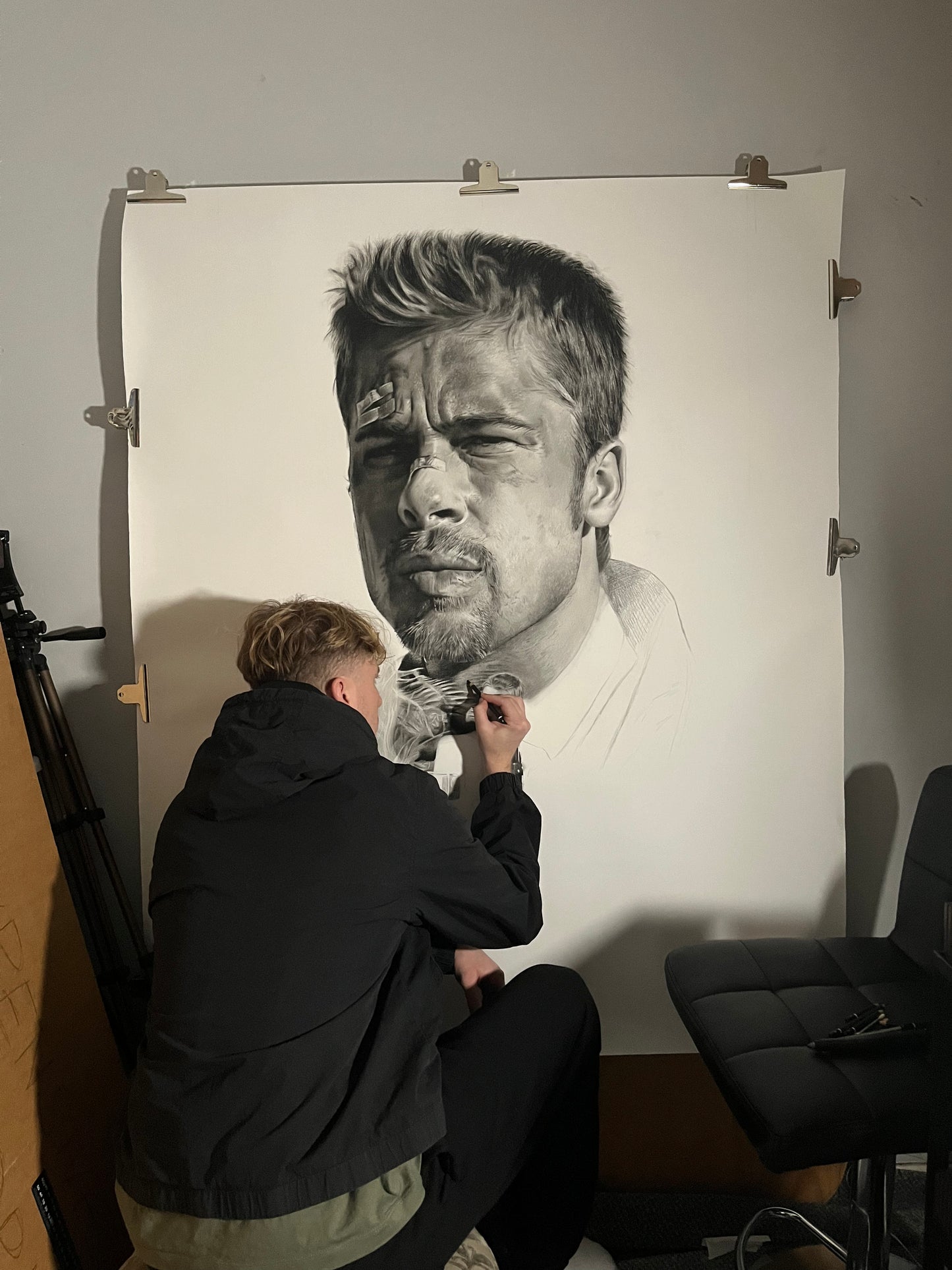 "Brad Pitt" Original Artwork