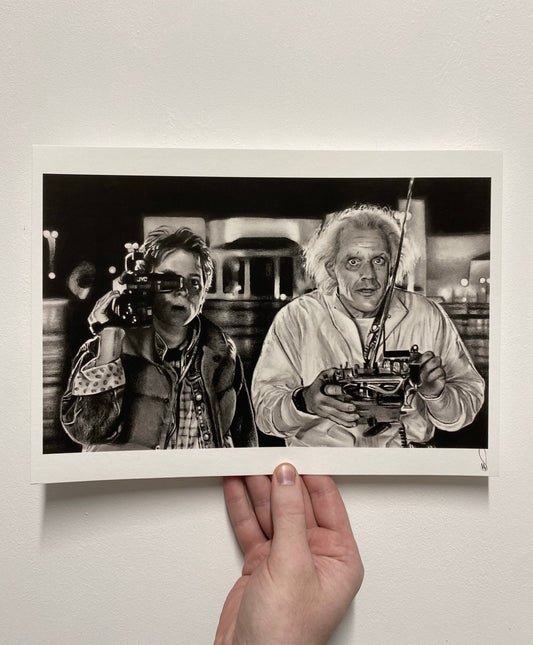 "Back to the future" A4 Art Print limited Edition