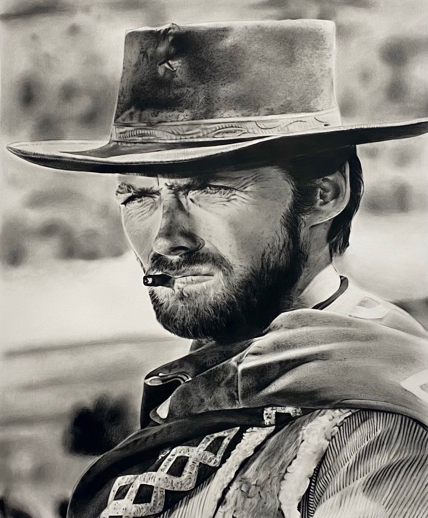 "Clint Eastwood" Original Artwork 130 x 90cm